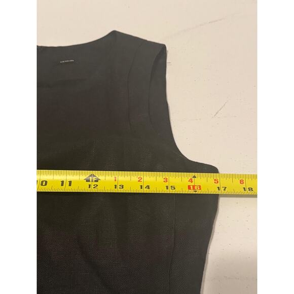 Talbots Dress 6P Black Pure Irish Linen Sheath Sleeveless Lined LBD Whimsygoth - Picture 7 of 10